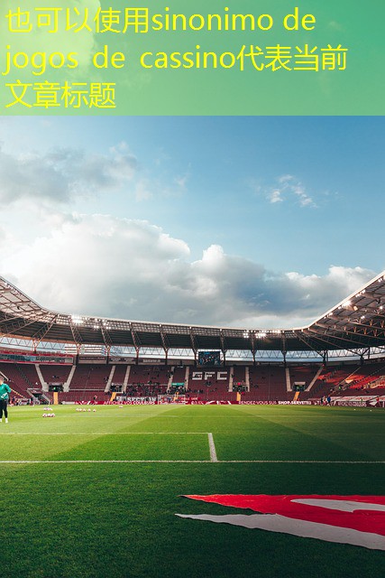 sinonimo de jogos de cassino
