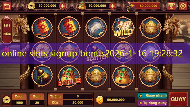 online slots signup bonus