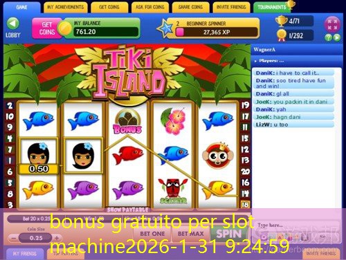 bonus gratuito per slot machine