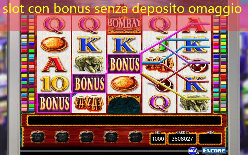 slot con bonus senza deposito omaggio
