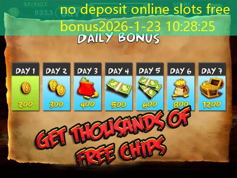 no deposit online slots free bonus
